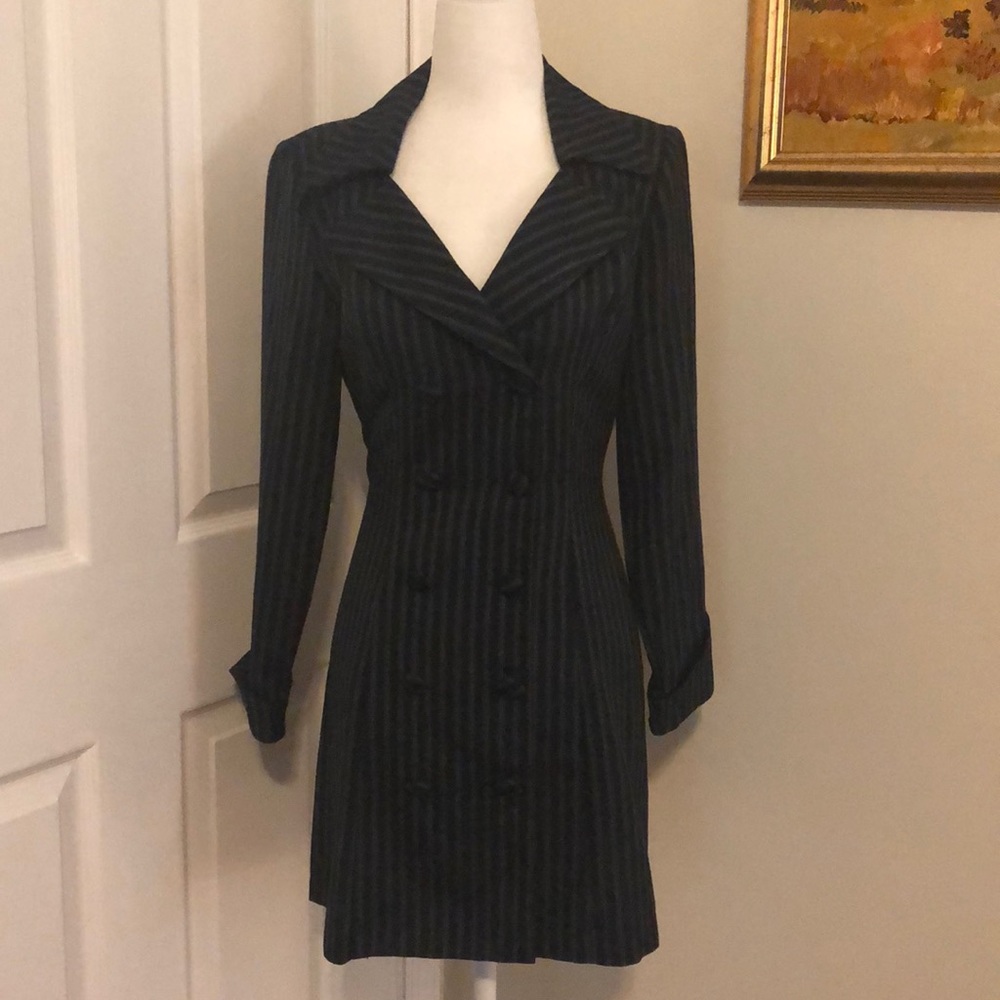 Junior mini pinstriped dress